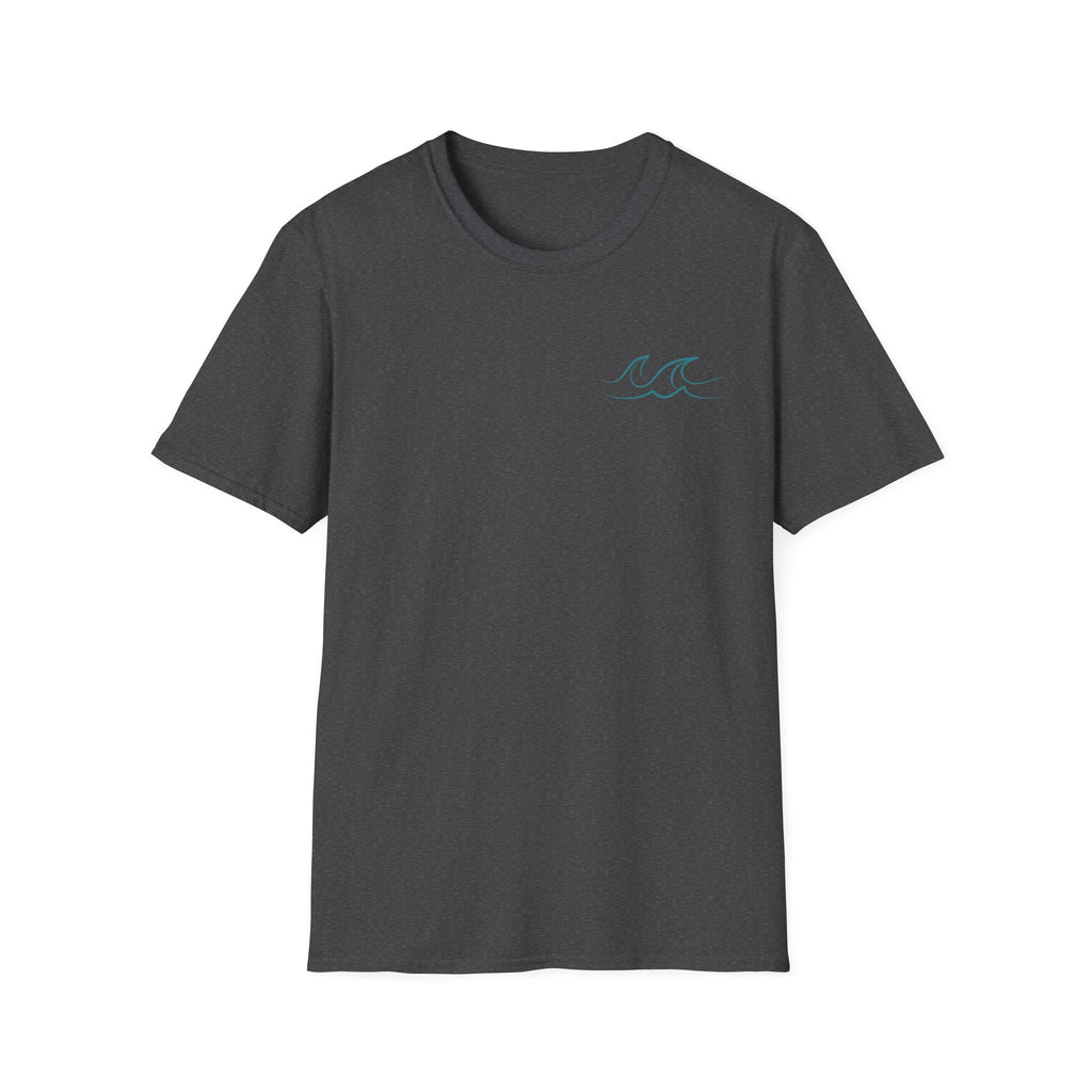 Happiness Comes in Waves T-Shirt- Colorful Lake & Beach Graphic Tee