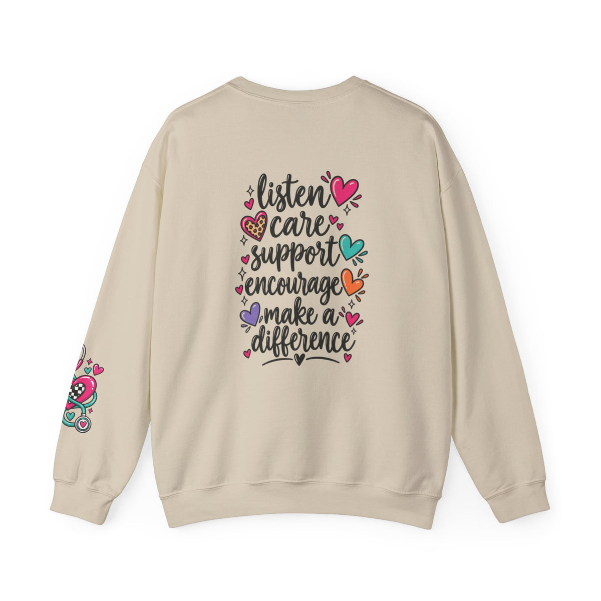 School Nurse Crewneck Sweatshirt/Nurse Appreciation gift/Listen Care Support