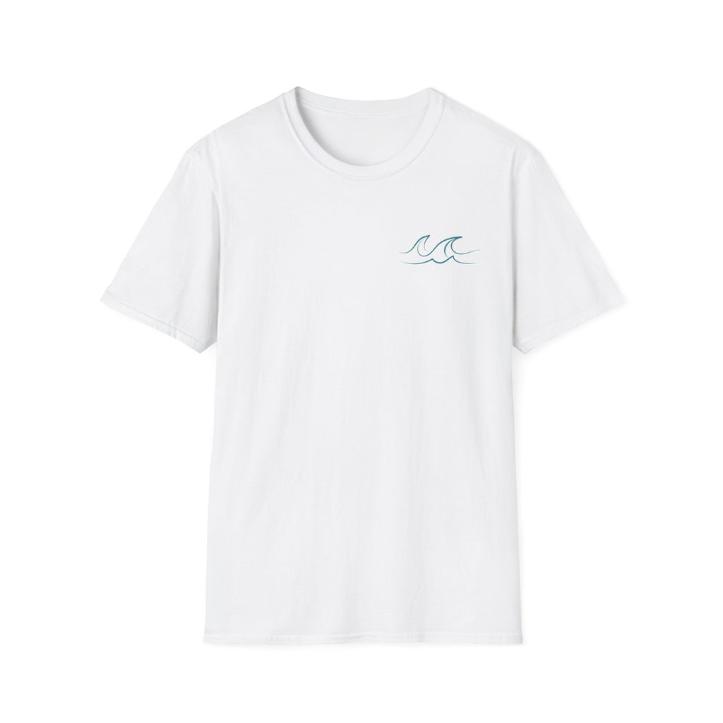 Happiness Comes in Waves T-Shirt- Colorful Lake & Beach Graphic Tee