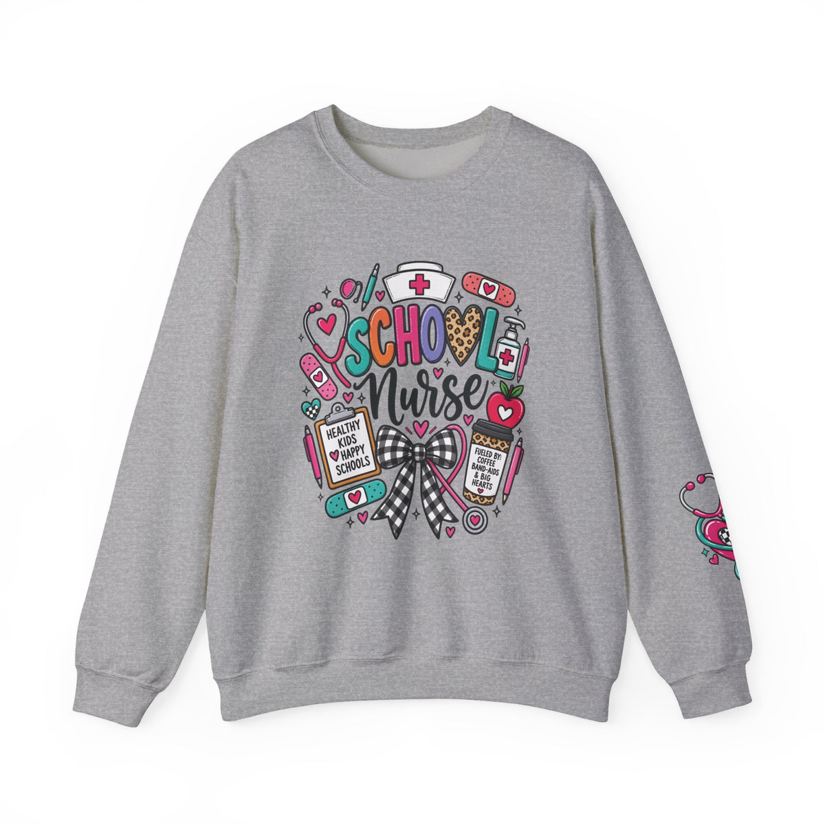 School Nurse Crewneck Sweatshirt/Nurse Appreciation gift/Listen Care Support