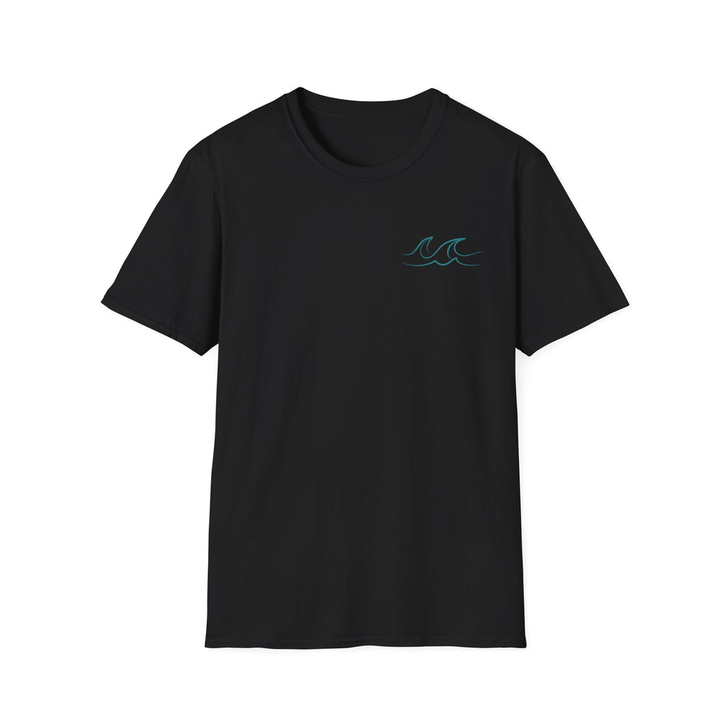 Happiness Comes in Waves T-Shirt- Colorful Lake & Beach Graphic Tee