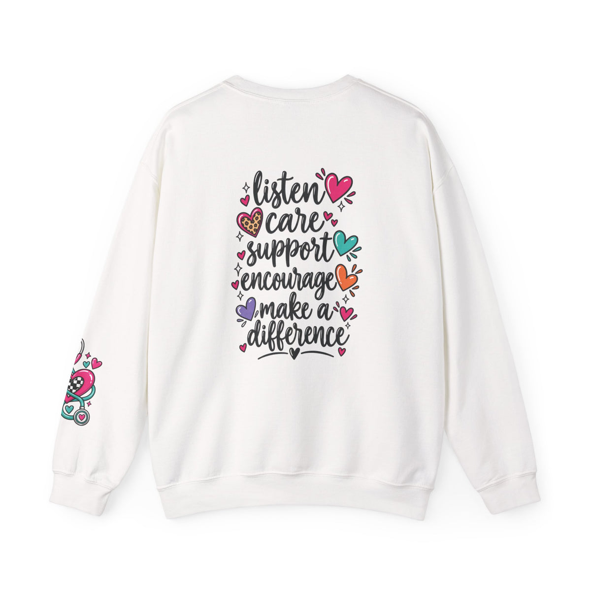 School Nurse Crewneck Sweatshirt/Nurse Appreciation gift/Listen Care Support